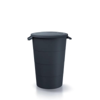 Κάδος απορριμάτων KEDEN μαύρος 120L Υ67x Φ 69,6εκ.