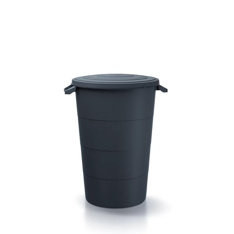 Κάδος απορριμάτων KEDEN μαύρος 120L Υ67x Φ 69,6εκ.