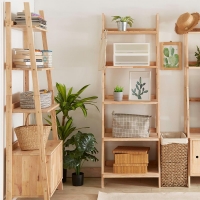 Ραφιέρα Nextdeco Natural μασίφ ξύλο Y180x60x45εκ.