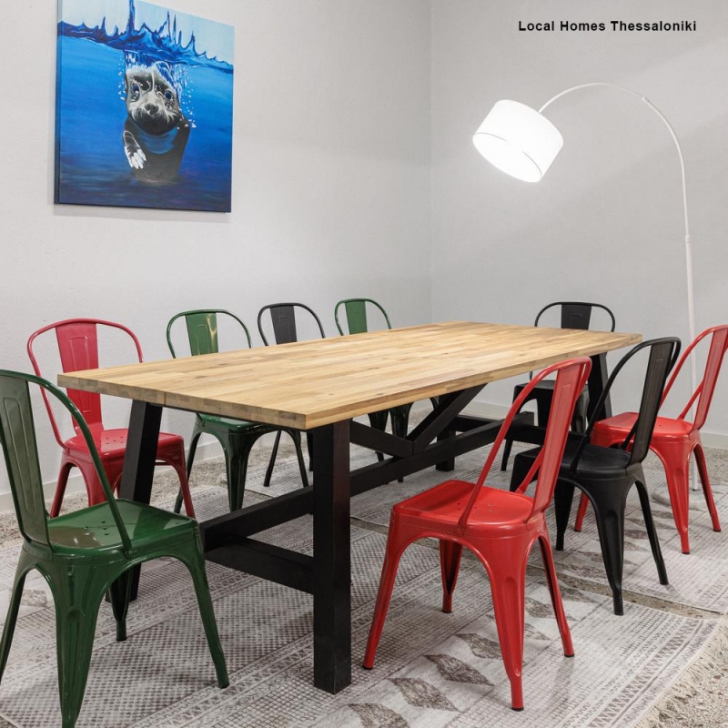 Καρέκλα μεταλλική Nextdeco Loft στοιβαζόμενη μαύρη 45x48xΥ85εκ Καρέκλα μεταλλική Nextdeco Loft στοιβαζόμενη μαύρη 45x48xΥ85εκ