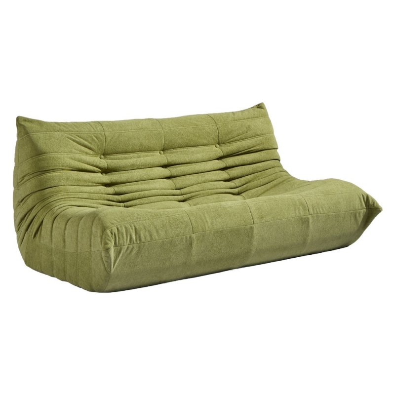 Compressed Nextdeco καναπές τριθέσιος Togo χακί Υ70x174x102εκ. Compressed Nextdeco καναπές τριθέσιος Togo χακί Υ70x174x102εκ.