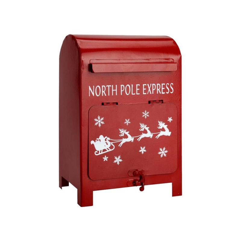 Χριστουγεννιάτικο γραμματοκιβώτιο North Pole Express μεταλλικό κόκκινο Υ23x15x11,5εκ. Χριστουγεννιάτικο γραμματοκιβώτιο North Pole Express μεταλλικό κόκκινο Υ23x15x11,5εκ.