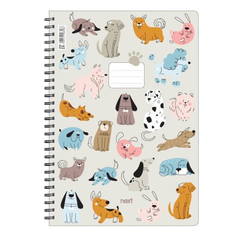 Next trends dogs τετράδιο σπιράλ 2 θέματα 70 φύλλα 21x29εκ. Next trends dogs τετράδιο σπιράλ 2 θέματα 70 φύλλα 21x29εκ.