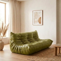 Καναπές τριθέσιος Nextdeco Togo eco leather χακί Υ70x174x102εκ.