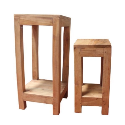 Ανθοστήλες Nextdeco Tribeca ανακυκλωμένο ξύλο teak Υ60x27x27εκ. - Υ50x19,5x19,5εκ.