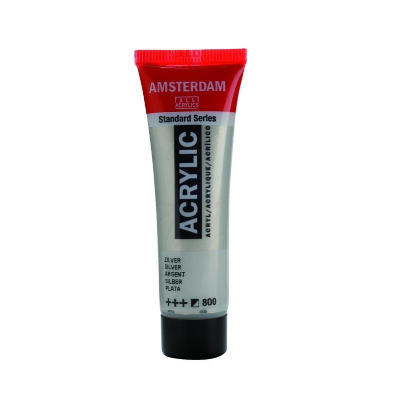 Talens amsterdam ακρυλικό χρώμα 800 silver 120ml Talens amsterdam ακρυλικό χρώμα 800 silver 120ml