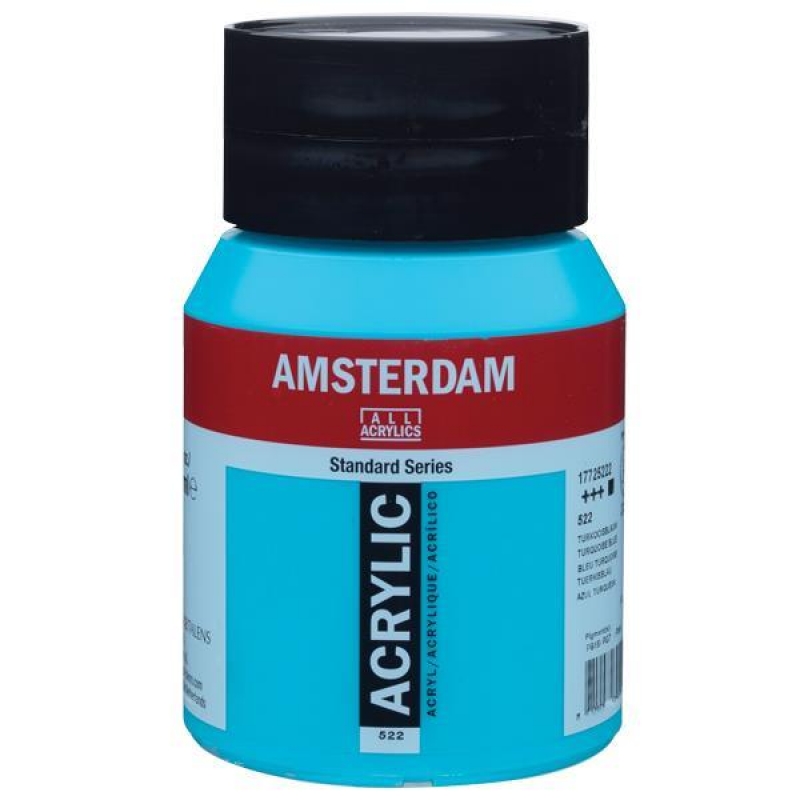 Talens amsterdam ακρυλικό χρώμα 522 turquoise blue 500ml Talens amsterdam ακρυλικό χρώμα 522 turquoise blue 500ml