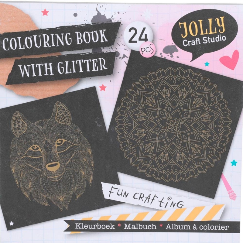 Βιβλίο ζωγραφικής με glitter με 24 σελίδες 21x21x0,5εκ. Βιβλίο ζωγραφικής με glitter με 24 σελίδες 21x21x0,5εκ.