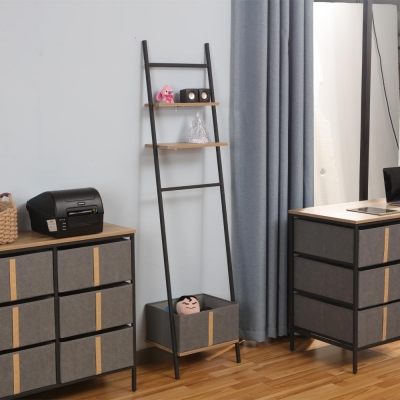 Σκάλα κρεμάστρα οργάνωσης ρούχων Nextdeco Tower  με ράγες και ράφια Υ161,5x40x30εκ