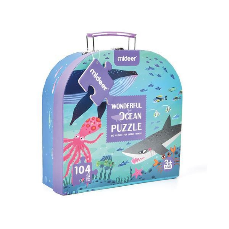 Mideer παζλ σε βαλιτσάκι "Wonderful Ocean" 104 τεμαχίων Mideer παζλ σε βαλιτσάκι "Wonderful Ocean" 104 τεμαχίων