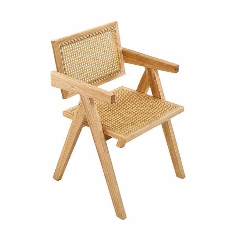 Καρέκλα ξύλινη Nextdeco Benson πλάτη PE Rattan 49,6x57xY805εκ Καρέκλα ξύλινη Nextdeco Benson πλάτη PE Rattan 49,6x57xY805εκ