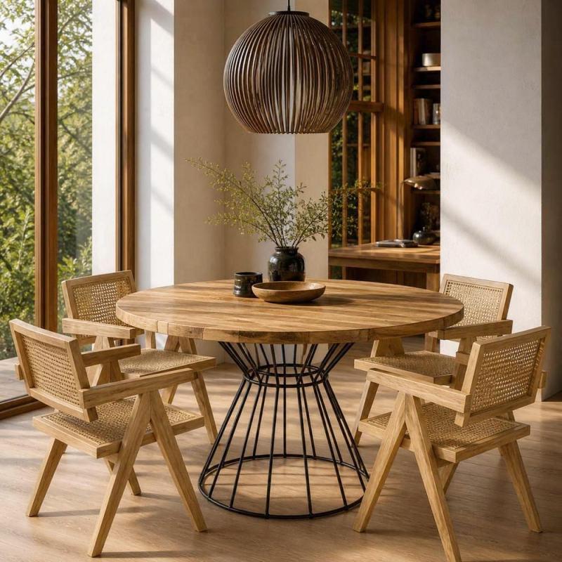 Τραπέζι Nextdeco Kai ξύλο teak Υ78x∅120εκ. Τραπέζι Nextdeco Kai ξύλο teak Υ78x∅120εκ.