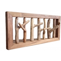 Κρεμάστρα τοίχου Nextdeco Tribeca από ανακυκλωμένο ξύλο teak Υ25x11/8x50εκ.