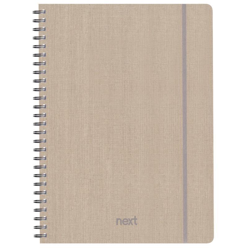 Next fabric τετράδιο σπιράλ λάστιχο εκρού 17x25εκ. 70φ. 2θ Next fabric τετράδιο σπιράλ λάστιχο εκρού 17x25εκ. 70φ. 2θ
