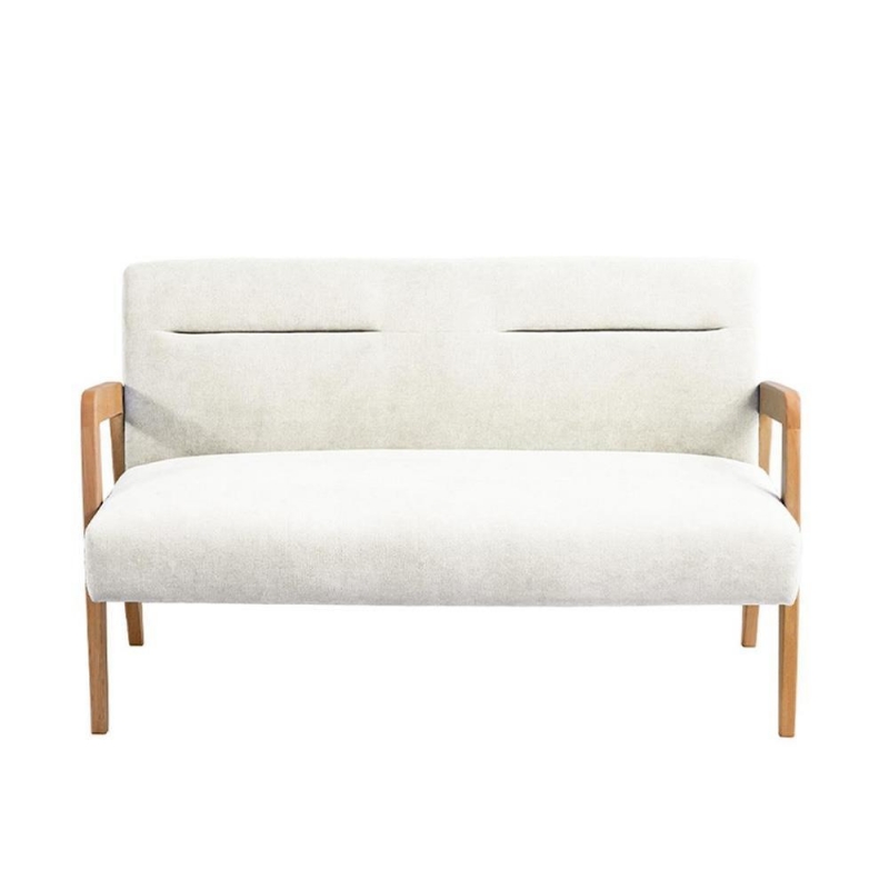 Καναπές διθέσιος Nextdeco Natural μασίφ ξύλο λευκός Υ78,5x127,6x72,5εκ. Καναπές διθέσιος Nextdeco Natural μασίφ ξύλο λευκός Υ78,5x127,6x72,5εκ.