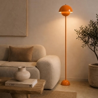 Φωτιστικό δαπέδου Nextdeco LED μεταλλικό πορτοκαλί Υ165εκ.