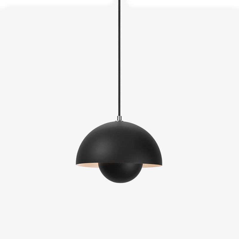 Φωτιστικό οροφής κρεμαστό Nextdeco μεταλλικό και ακρυλικό μαύρο Φ23εκ.