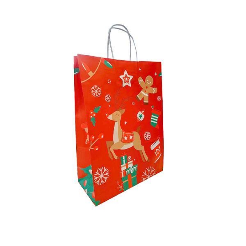 Next χάρτινη τσάντα "Christmas Deer" Υ22x18x8εκ.