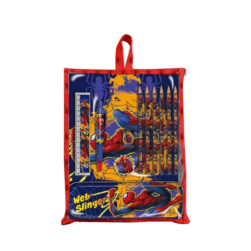 Σετ ζωγραφικής 12 τεμαχίων Spiderman σε τσάντα δώρου 30x22,5x2εκ.