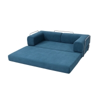 Compressed Nextdeco τριθέσιος καναπές-κρεβάτι μπλε 200x100x75εκ.