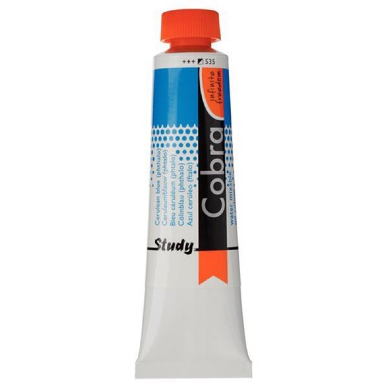 Talens Cobra Study water mixable oil 535 cerul. blue ph. 40ml. Talens Cobra Study water mixable oil 535 cerul. blue ph. 40ml.