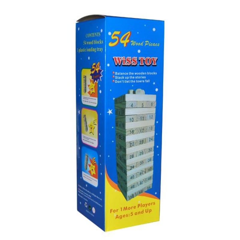 Επιτραπέζιο Jenga ξύλινο 54 τεμαχίων Υ26,5x7,5x7,5εκ.