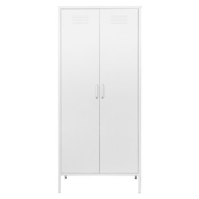 Ντουλάπα μεταλλική Nextdeco δίφυλλη λευκή Υ170x76x50εκ.
