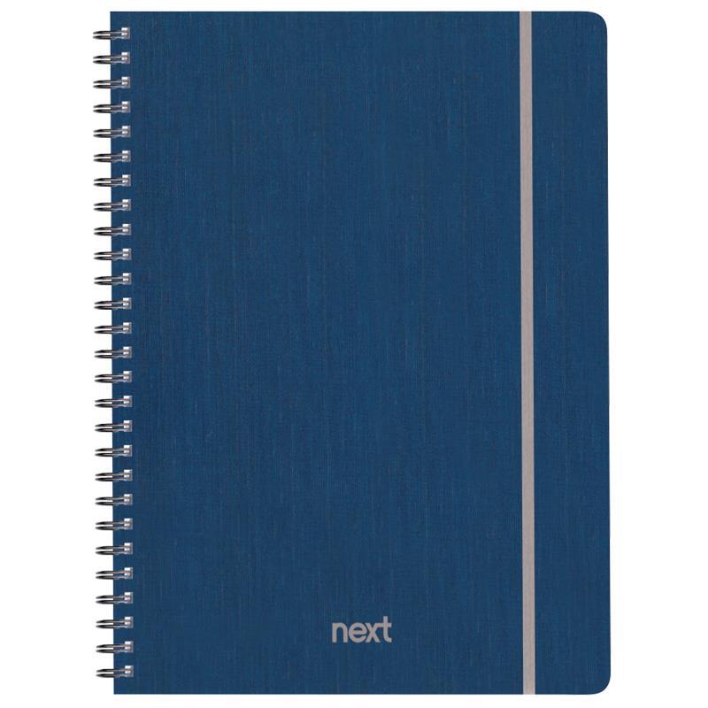Next fabric τετράδιο σπιράλ λάστιχο μπλε 17x25εκ. 70φ. 2θ Next fabric τετράδιο σπιράλ λάστιχο μπλε 17x25εκ. 70φ. 2θ