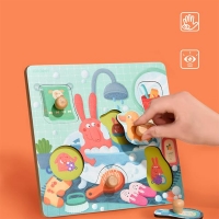 Mideer παζλ - σφηνώματα ξύλινο "Bath Time" 22,5x22,5εκ. 6 τεμαχίων Mideer παζλ - σφηνώματα ξύλινο "Bath Time" 22,5x22,5εκ. 6 τεμαχίων