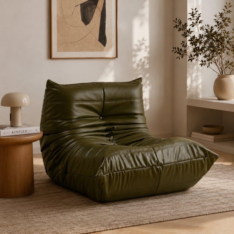 Πολυθρόνα Nextdeco Togo eco leather λαδί Υ70x97x85εκ. Πολυθρόνα Nextdeco Togo eco leather λαδί Υ70x97x85εκ.