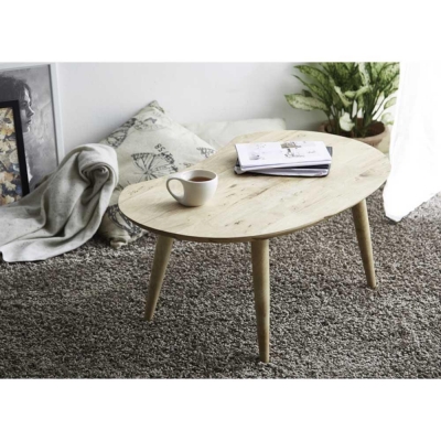 Τραπεζάκι σαλονιού Nextdeco Natural μασίφ ξύλο Υ32,3×74×47,5εκ.