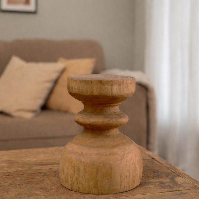 Διακοσμητικό Nextdeco Tribeca ανακυκλωμένο ξύλο teak Ø10/12x16εκ.