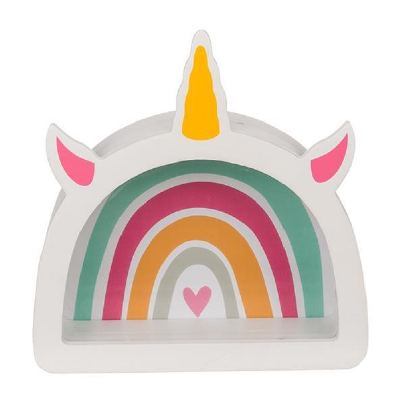 Κουμπαράς - κορνίζα ξύλινος «Rainbow unicorn» Υ18x5xØ17,5εκ. Κουμπαράς - κορνίζα ξύλινος «Rainbow unicorn» Υ18x5xØ17,5εκ.