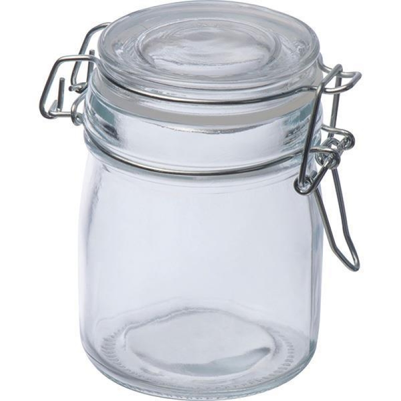 Δοχείο γυάλινο με αεροστεγές κλείσιμο 150 ml. Υ9,2xØ5,7εκ. Δοχείο γυάλινο με αεροστεγές κλείσιμο 150 ml. Υ9,2xØ5,7εκ.