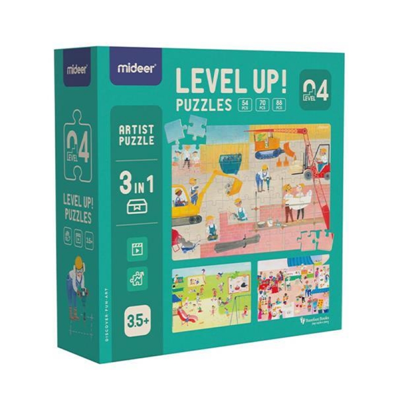 Mideer παζλ 3 σε 1 - Level Up 4 "Artists series" 54,70 - 88τμχ Mideer παζλ 3 σε 1 - Level Up 4 "Artists series" 54,70 - 88τμχ