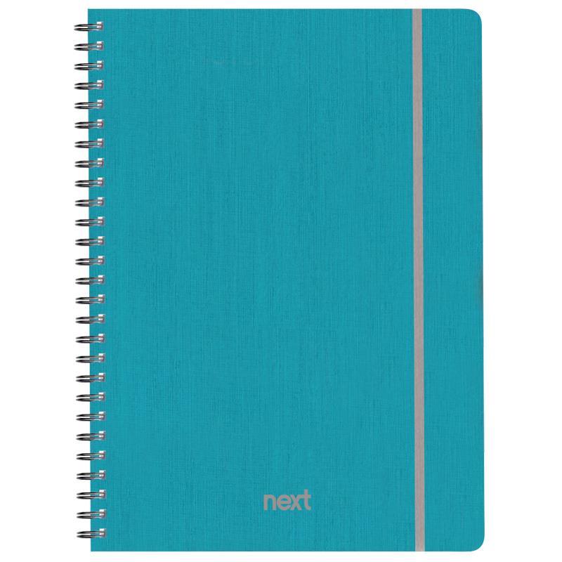 Next fabric τετράδιο σπιράλ λάστιχο γαλάζιο 17x25εκ. 70φ. 2θ Next fabric τετράδιο σπιράλ λάστιχο γαλάζιο 17x25εκ. 70φ. 2θ