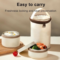 Σετ 2 lunch box inox - θερμική τσάντα 1040ml