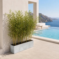 Ζαρντινιέρα ανοιχτό γκρι beton effect Y24,6x77x23,5εκ.