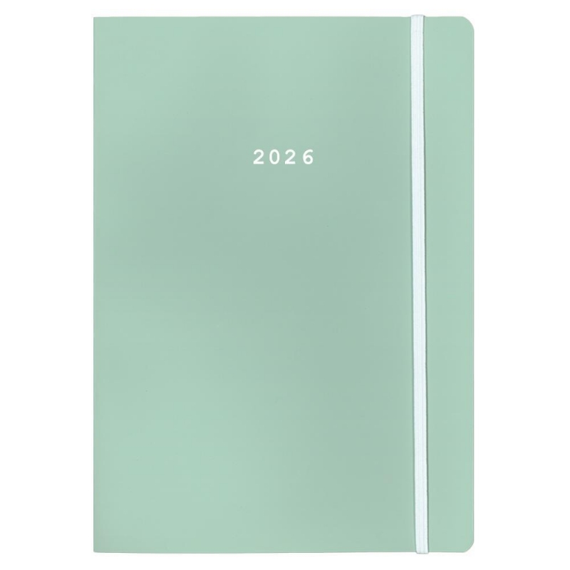 Next ημερολόγιο 2026 Pastel ημερήσιο flexi ανοιχτό πράσινο με λάστιχο 14x21εκ.