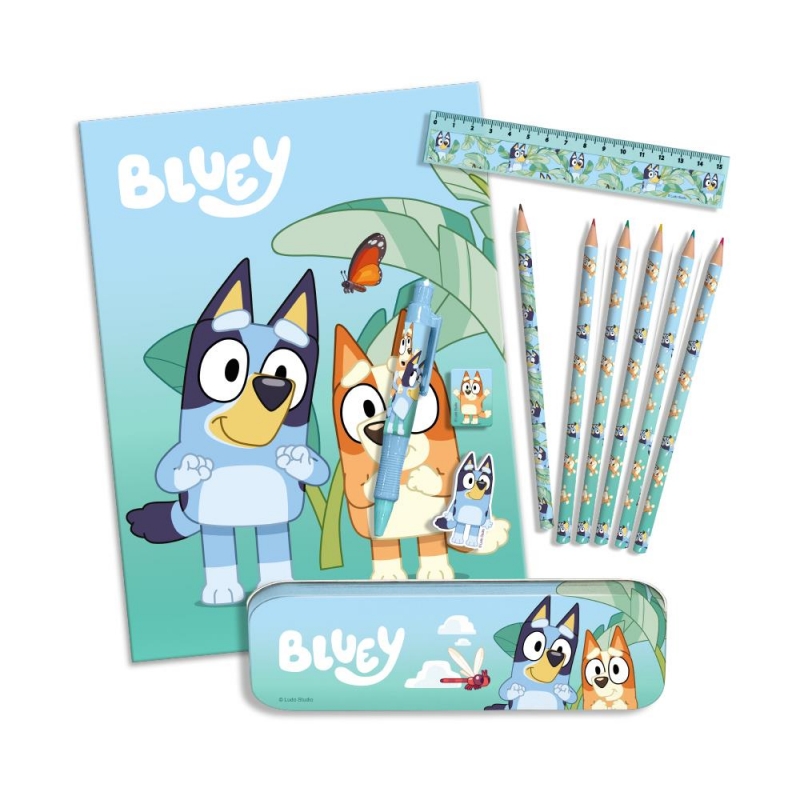 Σετ ζωγραφικής 12 τεμαχίων Bluey σε τσάντα δώρου 30x22,5x2εκ.