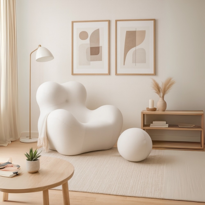 Compressed πολυθρόνα Nextdeco λευκή 102x120xΥ92εκ. Compressed πολυθρόνα Nextdeco λευκή 102x120xΥ92εκ.