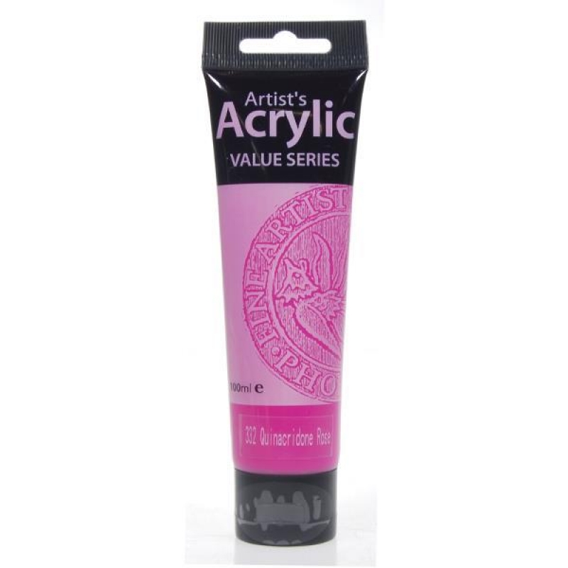 Phoenix ακρυλικό χρώμα 332 quinacridone rose, σωληνάριο 100ml Phoenix ακρυλικό χρώμα 332 quinacridone rose, σωληνάριο 100ml
