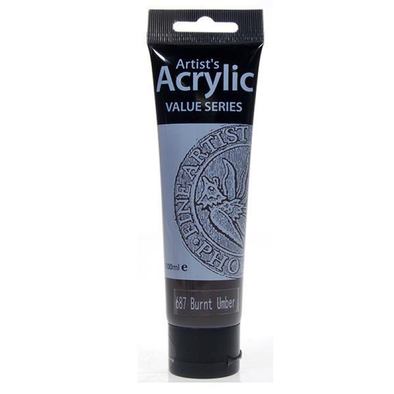 Phoenix ακρυλικό χρώμα 687 burnet umber, σωληνάριο 100ml Phoenix ακρυλικό χρώμα 687 burnet umber, σωληνάριο 100ml
