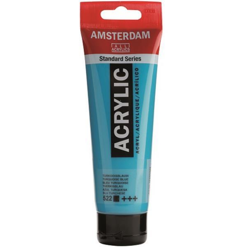 Talens amsterdam ακρυλικό χρώμα 522 turquoise blue 120ml Talens amsterdam ακρυλικό χρώμα 522 turquoise blue 120ml
