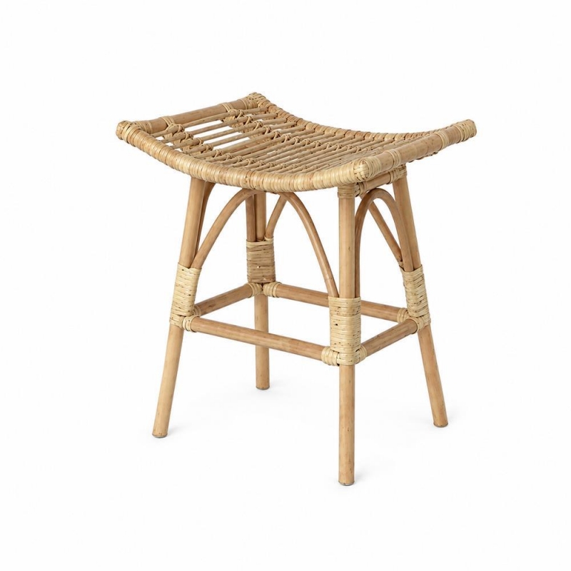 Σκαμπό Nextdeco Haunani από φυσικό rattan Υ60x50x41εκ. Σκαμπό Nextdeco Haunani από φυσικό rattan Υ60x50x41εκ.