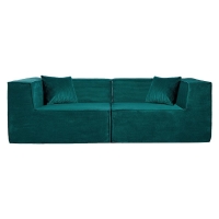 Compressed Nextdeco καναπές τριθέσιος κοτλέ πράσινος Υ63x208x101εκ. Compressed Nextdeco καναπές τριθέσιος κοτλέ πράσινος Υ63x208x101εκ.