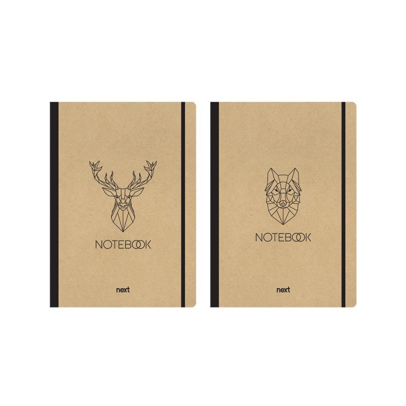 Next Eco Animals τετράδιο flexi λάστιχο 21x29εκ. 2θεμ. 80φ.