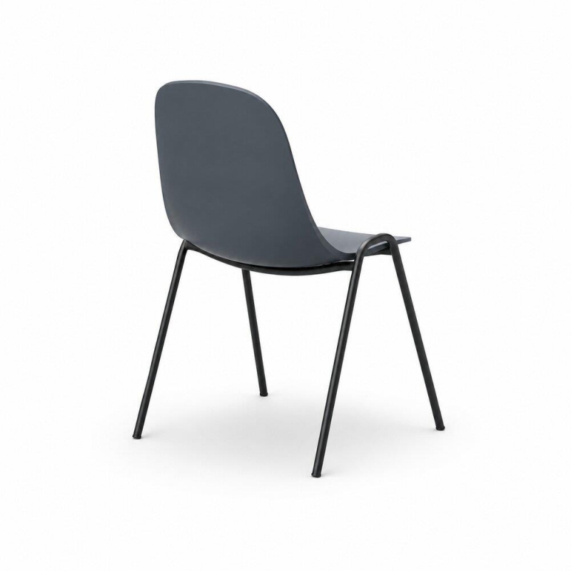 Καρέκλα Nextdeco PP και μέταλλο γκρι σκούρο 52x57xΥ83εκ.