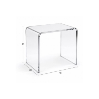 Τραπεζάκι - Κομοδίνο Nextdeco P Shape ακρυλικό διάφανο Υ45x40x30εκ. Τραπεζάκι - Κομοδίνο Nextdeco P Shape ακρυλικό διάφανο Υ45x40x30εκ.