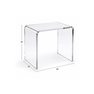 Τραπεζάκι - Κομοδίνο Nextdeco P Shape ακρυλικό διάφανο Υ45x40x30εκ. Τραπεζάκι - Κομοδίνο Nextdeco P Shape ακρυλικό διάφανο Υ45x40x30εκ.